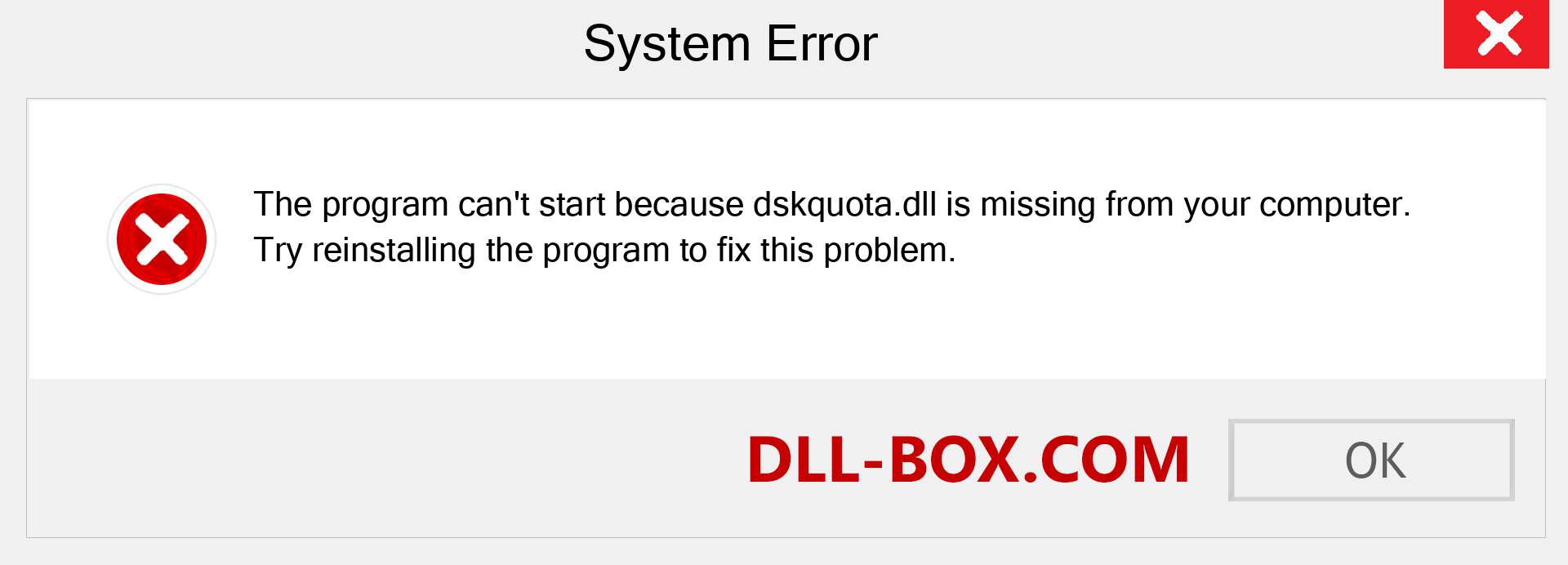  dskquota.dll file is missing?. Download for Windows 7, 8, 10 - Fix  dskquota dll Missing Error on Windows, photos, images